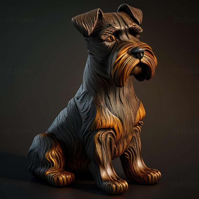 3D model Zwergschnauzer dog (STL)